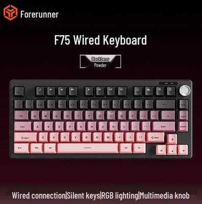 F75 Silent Wireless Gaming Keyboard with Front-Key, High-Design, Mechanical Feel