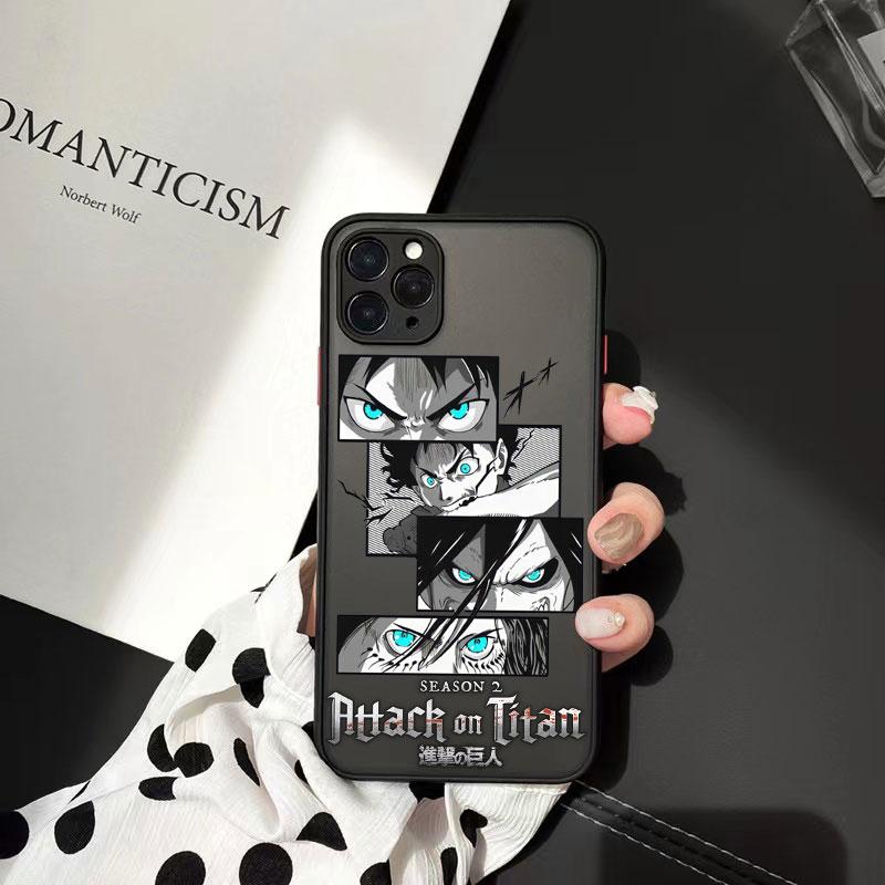 

Чохли для телефонів Аніме Атака титанів для iphone 11 12 13 Pro Max 6s 7 8 Plus X XS MAX XR Розкішна жорстка матова задня протиударна кришка iPhone 13 Mini