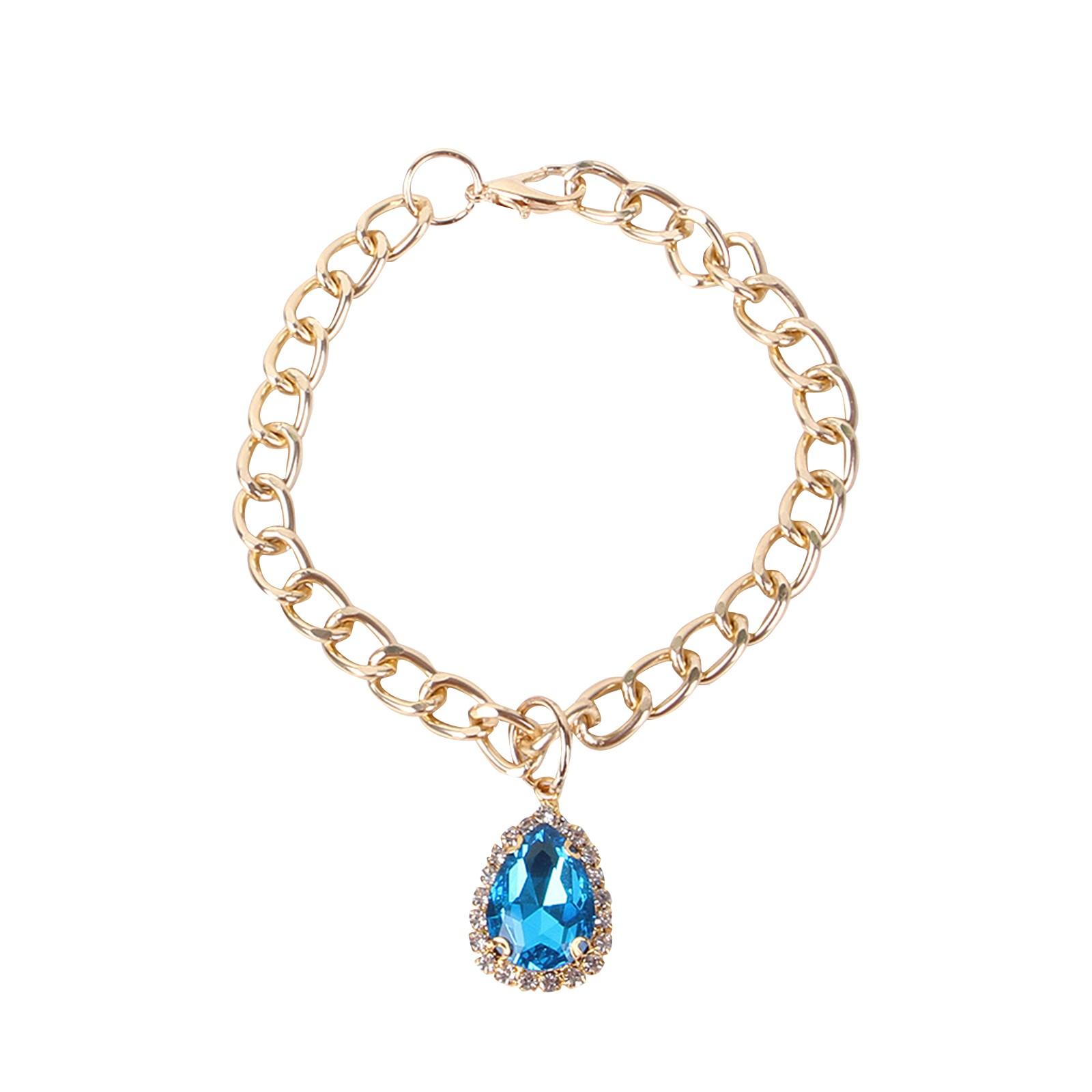 

Pet Diamond Pendant Necklace Water Drop Collar Accessories Teddy Small And Medium Dog Collar S