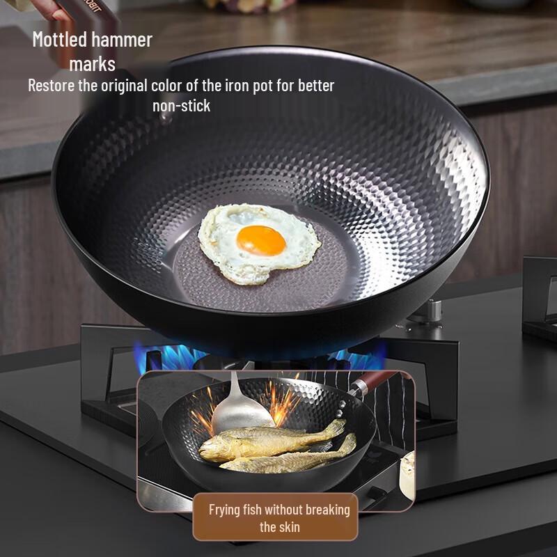 TIBORANG Artisan True Rust-Resistant Iron Wok