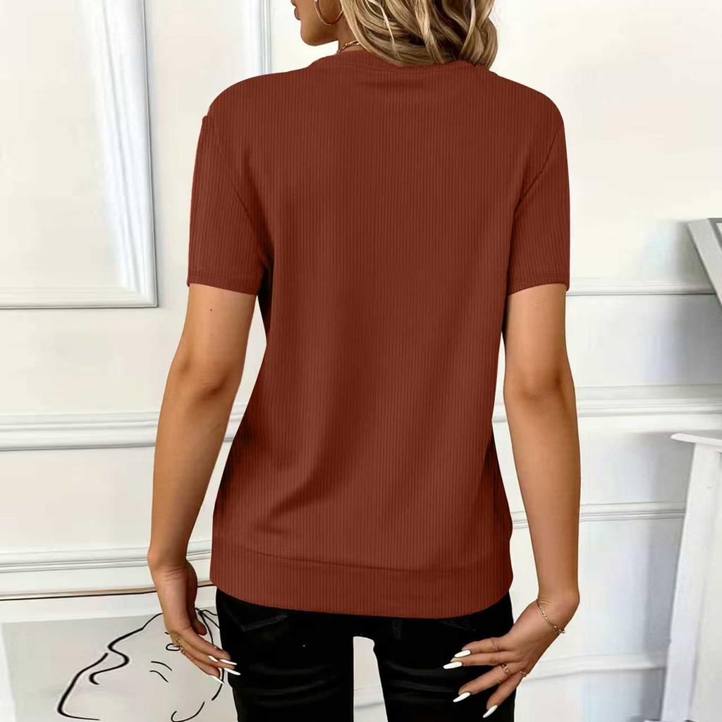 Damen Tops Kurzarmhemden Sommeroutfits Frühlingskleidung Schick Lässig