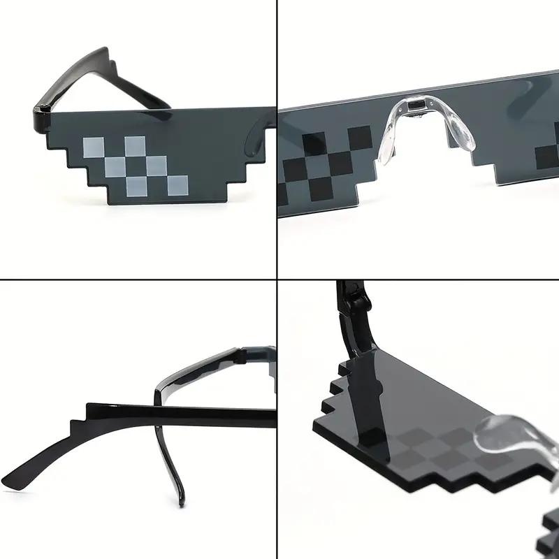 Pixelated Mosaic Glasses New Mosaic Glasses Double Cool Funny Party Glasses Pixel Party Glasses Party Photo Prop Glasses