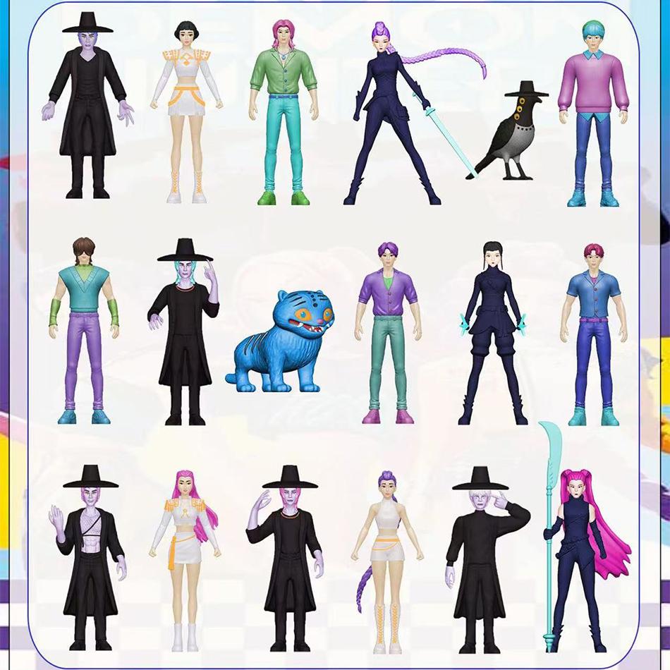 3PCS  Anime KPop Devil Hunter Doll Vinyl Toy Rumi Mira Zoi Character Vinyl Mask Blind Box Ornament Toy Birthday Gift