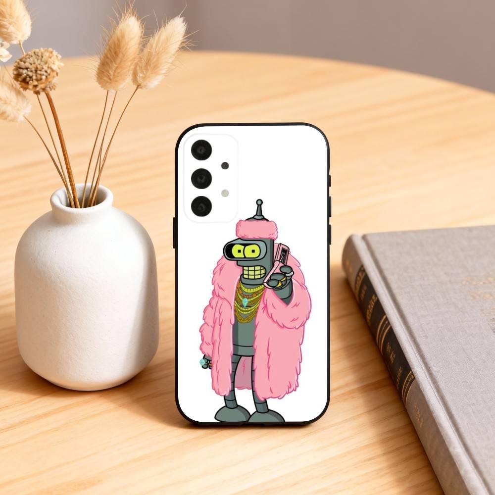 Futurama Funny Bender   Phone Case For Samsung S25,24,23,22,30,21,10,9,Ultra,Plus,Lite,FE,4,5 G Soft Black Case