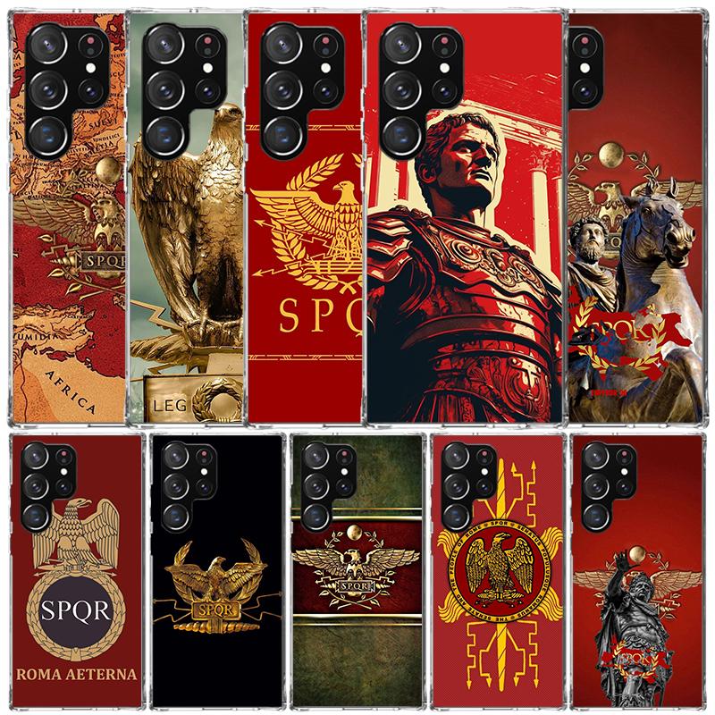 SPQR Roman Imperial Legionv Soft Cover for Samsung Galaxy S25 Edge S26 S24 S23 Ultra Phone Case S22 S21 Plus S20 FE Print Patter