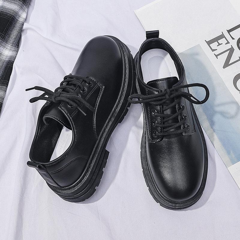 Jarní nové prodyšné voděodolné kuchařské boty pánské trendové všestranné protiskluzové černé kožené boty ležérní pracovní obuv