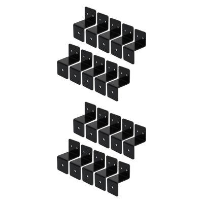 Z Shape Angles Brackets For Furniture Assembly Easy Installation Strong Steel Black Finish Modern Decors for Home