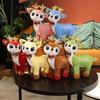 Cartoon Idea Dream Christmas Elk Plush Doll Pillow Stand Deer Plush Toy Home Decoration Party New Year Holiday Gift