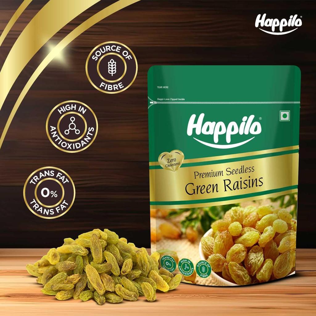 Зеленый изюм (500 г), Premium Seedless Green Raisins,  Happilo