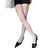 Women Japanese See Through Fishnet Pantyhose Stockings Gothic 90s Checkered Grid Pattern Bottoming Leggings Mesh Tights