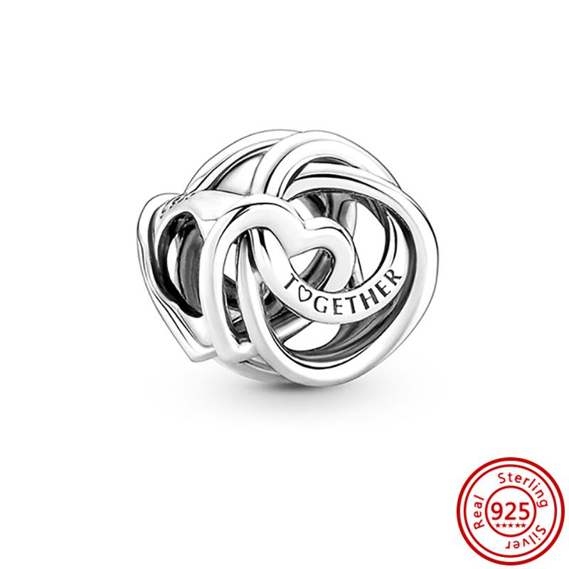 925 Sterling Copper Charm Twisting Arrow Lucky Dice Forever & Always Infinity Love Color Beads Fit Pantaro DIY Bracelet