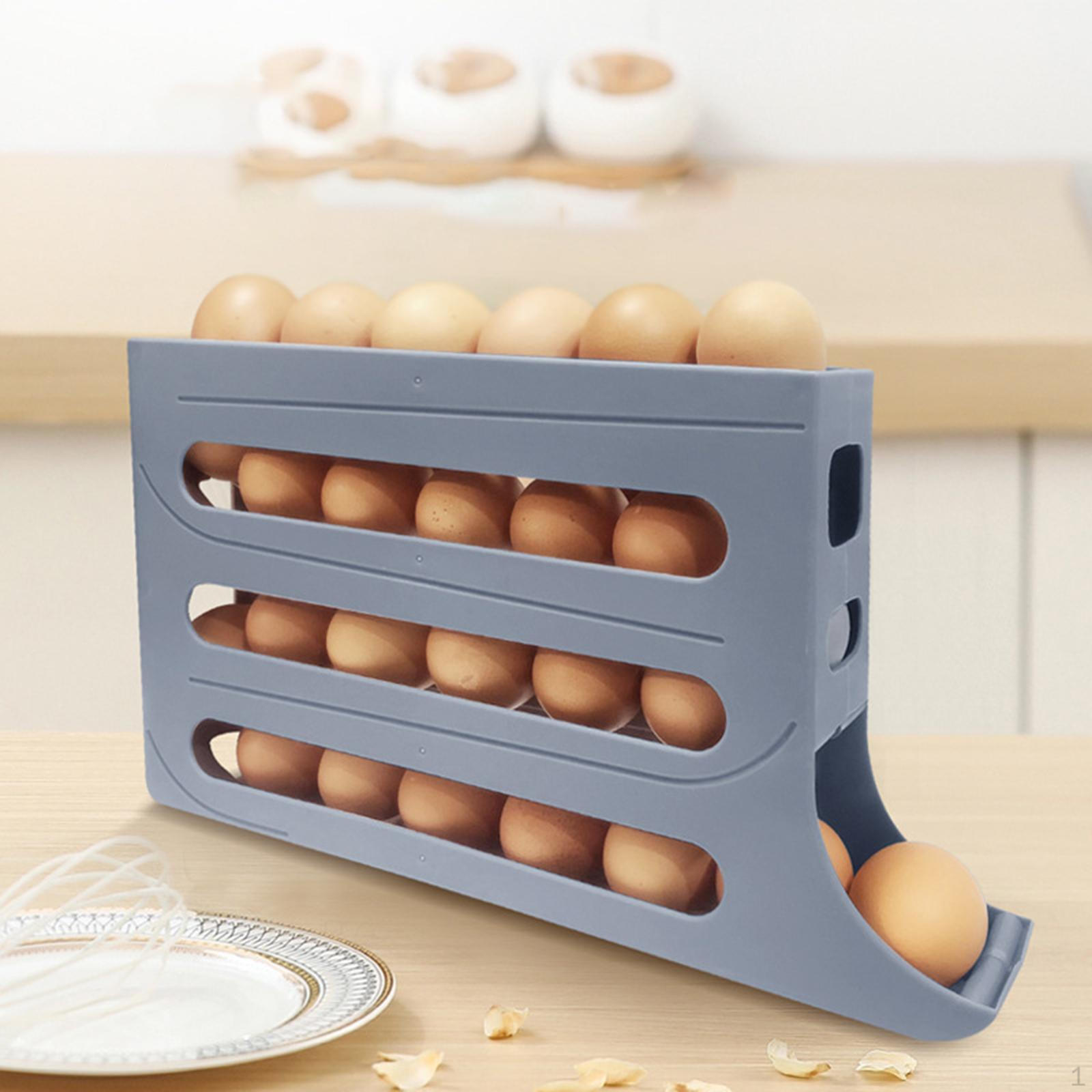 Держатель для яиц автоматическая прокатка органайзер на 30 яиц лоток-контейнер стойка для серый 869₽