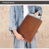 Genuine Leather Laptop Sleeve 14 Inch MacBook IPad Pro Urban Minimalist Inner Case With Crazy Horse Finish