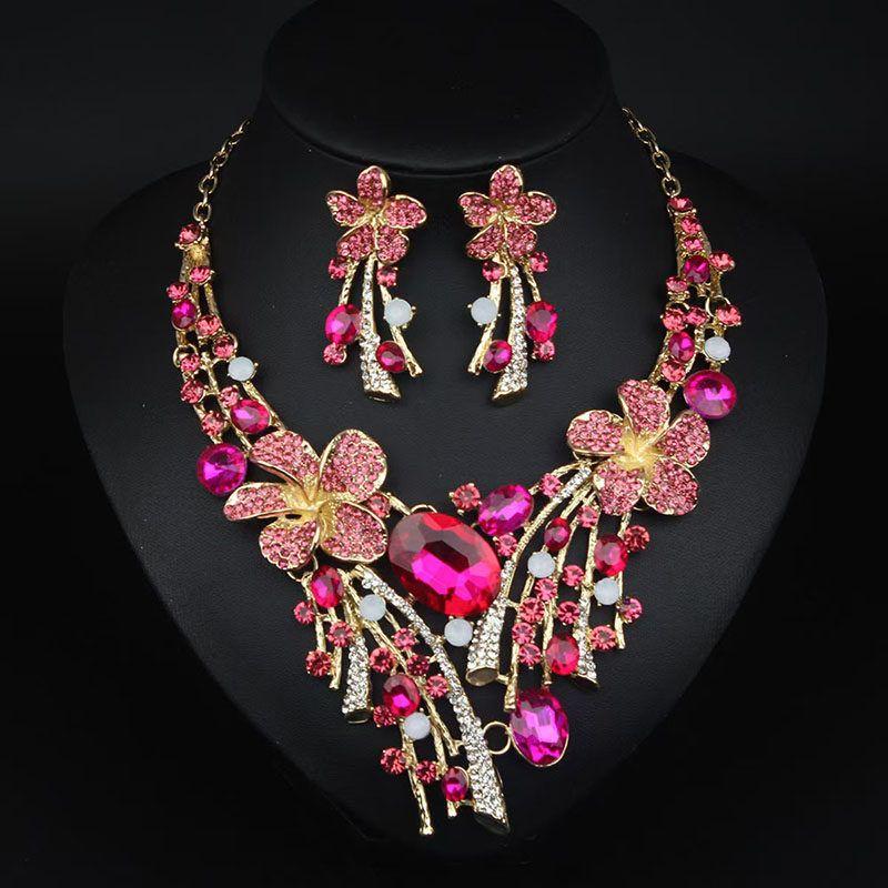 Jewelry Crystal Women's Gemstone Dress Banquet Clavicle Chain