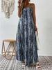 Women's Printed Spaghetti Strap Maxi Dress Casual Loose Summer Long Beach Dress