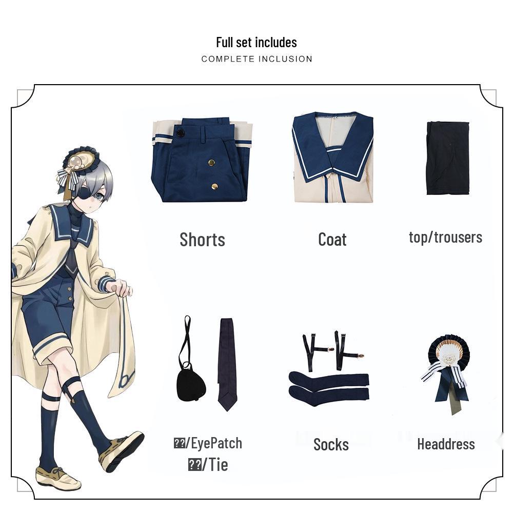 

Костюм для косплея Сиэля из аниме «Темный дворецкий» в образе молодого господина в костюме из ракушек XS