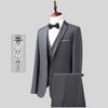 Dreiteiliger Anzug im koreanischen Stil für Herren, Slim Fit - Business-, Freizeit-, Hochzeits- oder Arbeitskleidung für Trauzeugen.