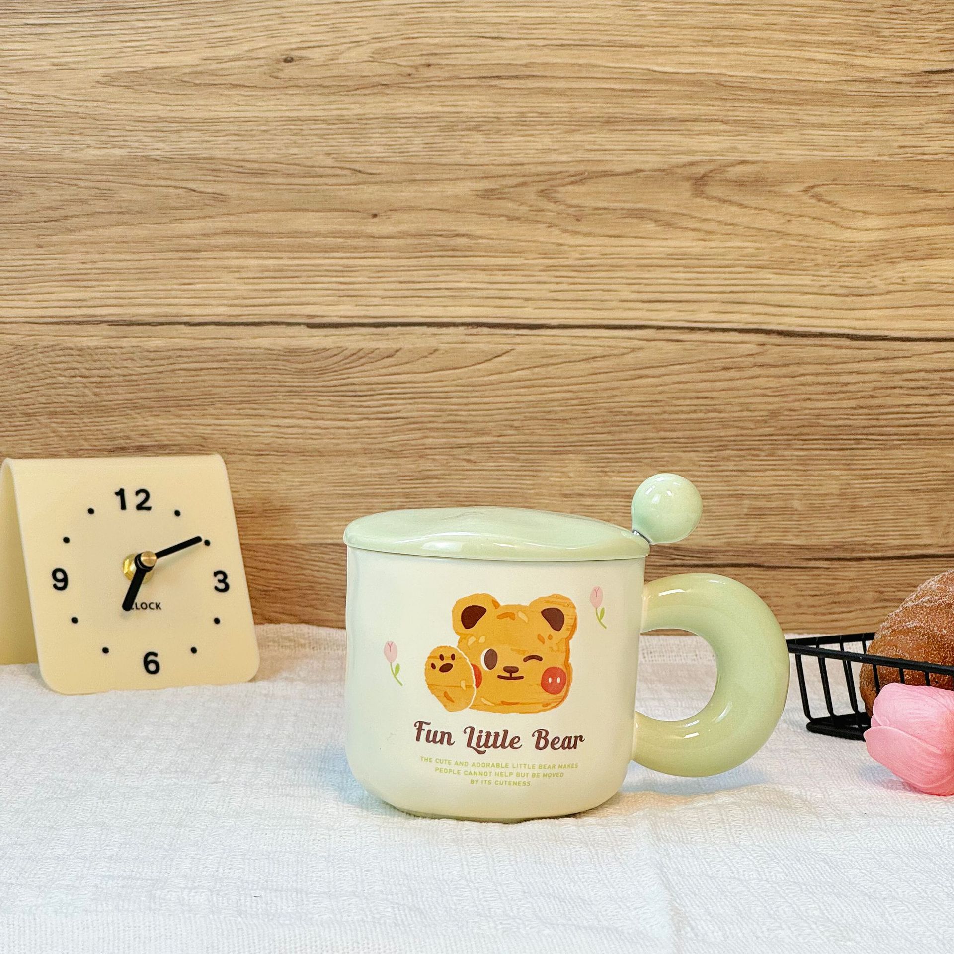 Mug Mug High Value Creative Butter Bear Ceramic Cup Office Girls Water Cup Coffee Cup Breakfast Cup 201-300ml