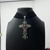 Gothic Velvet Choker with Retro Cross Pendant