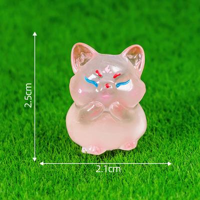 Niedlicher Cartoon-Mini-Leuchtender Kleiner Fuchs Mikro-Ornamente Miniaturfiguren Kreative DIY Heimdekoration Accessoires Geschenke