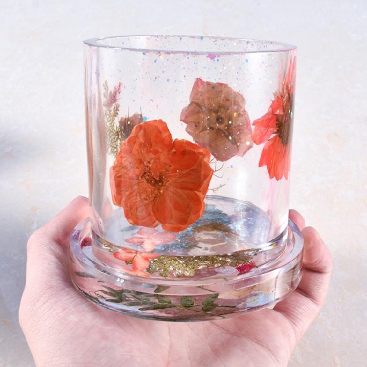 Planter Vase Flowerpot Handcraft Soap Candle Plate Resin Mold Silicone Mould