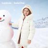 Balabala Girls' Hooded Mid-Length Down Jacket