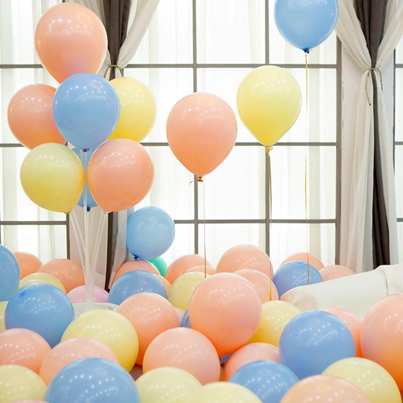 Macaron Colorful Mix Dopamine Thickened Balloons for Children's First Birthday Decoration