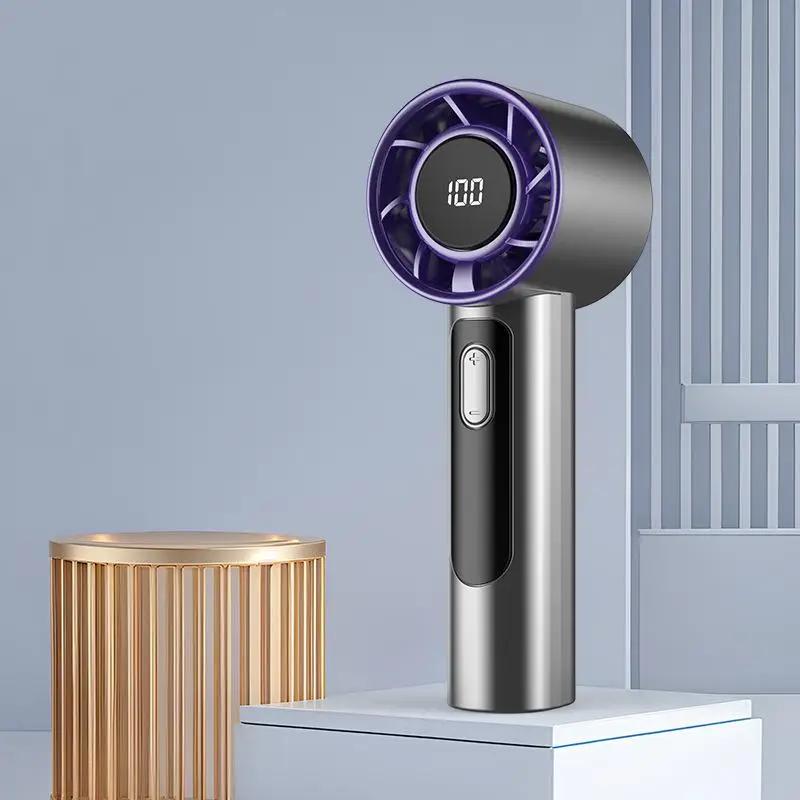 

100 Wind Speeds Handheld Portable Fan Adjustable Usb Charging Mini Outdoor Portable Turbo Long-lasting High Speed Fan New 2025