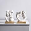 1pc Couple Ceramic Ornament Kiss Ceramic Crafts Living Room Bedroom Desktop Creative Ornament Crafts