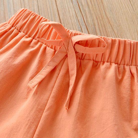 Lányok Nyári Alkalmi Kétrészes Szett Új Gyermek Sokoldalú Felső Ruházat 1-5 Éves Korig Rövidnadrág Szett