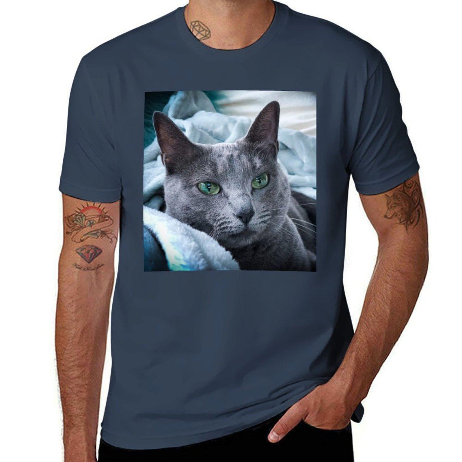 Miss Russian Blue TShirt Work Casual Loose Fit TShirt S