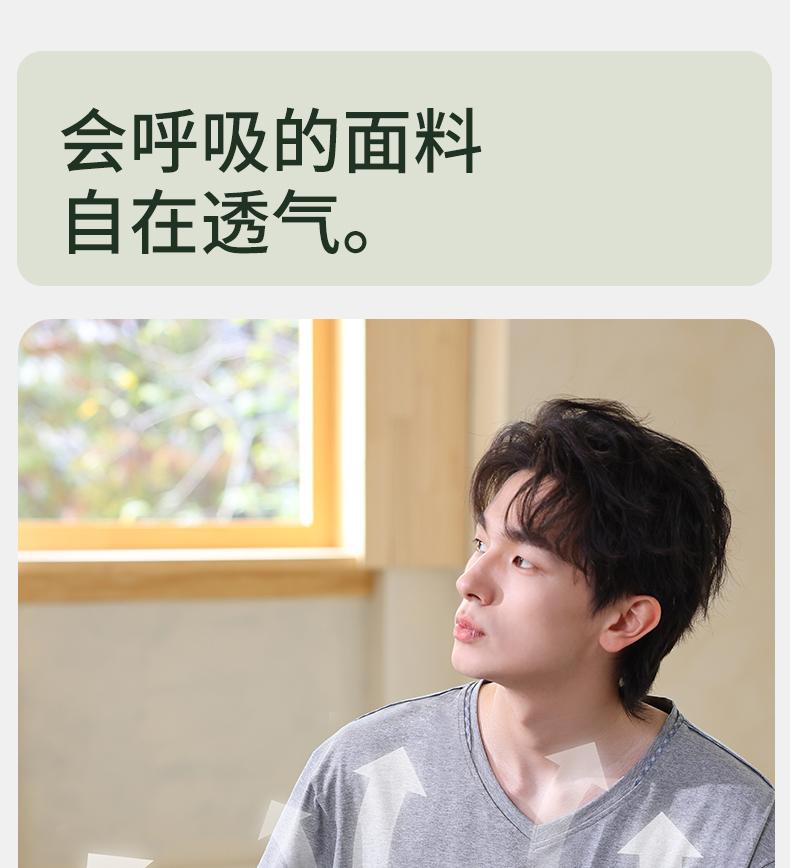 Xuan Liang Men's Sleepwear Summer Thin Style Cool Feeling Pure Cotton Short sleeved Shorts Casual Large Size Outerwear Home Clothing Set