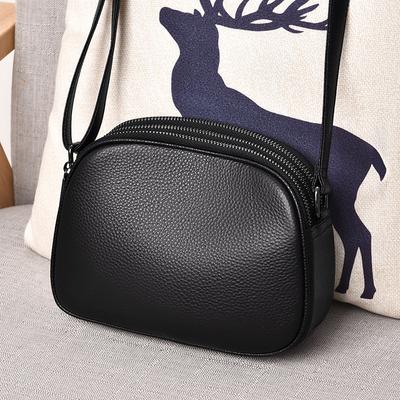 Borsa a tracolla a tre scomparti, piccoli scomparti interni, alla moda, design a spalla singola, borsa rotonda piccola casual da donna