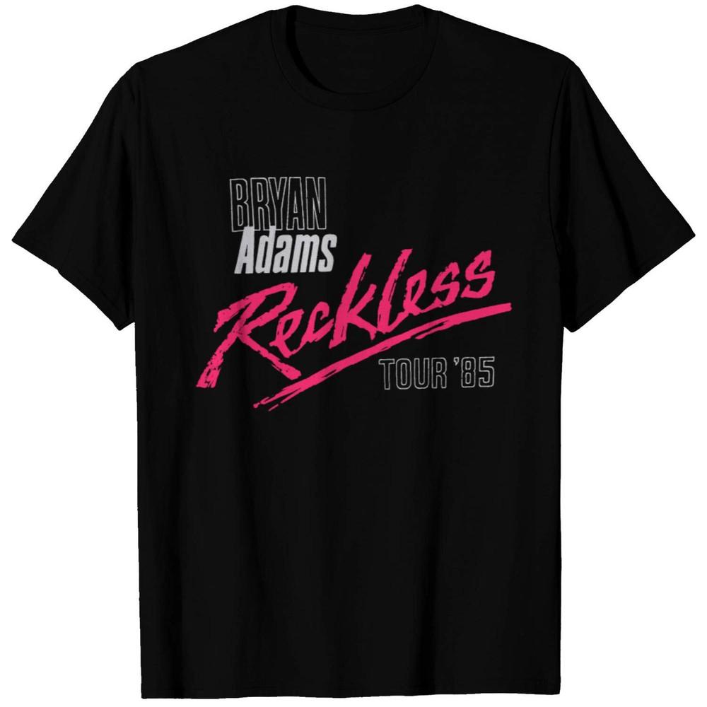 Bryan Adams Reckless Tour Cotton Black Short Sleeve S-5XL Unisex Shirt Unisex T-Shirt XXXXL