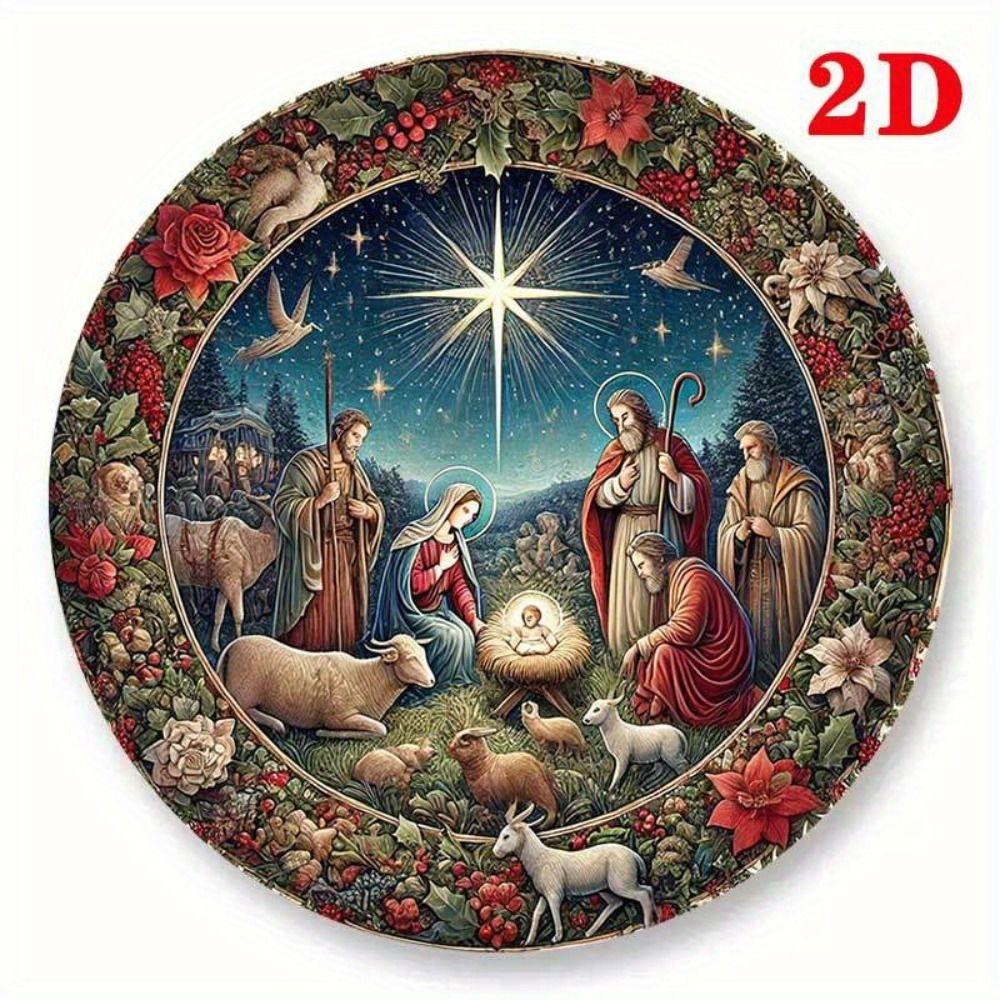 Vintage Metal Sign Blue Deer Merry Christmas Retro Tin Plate Wall Decor Home Holiday Gift 20 Cm