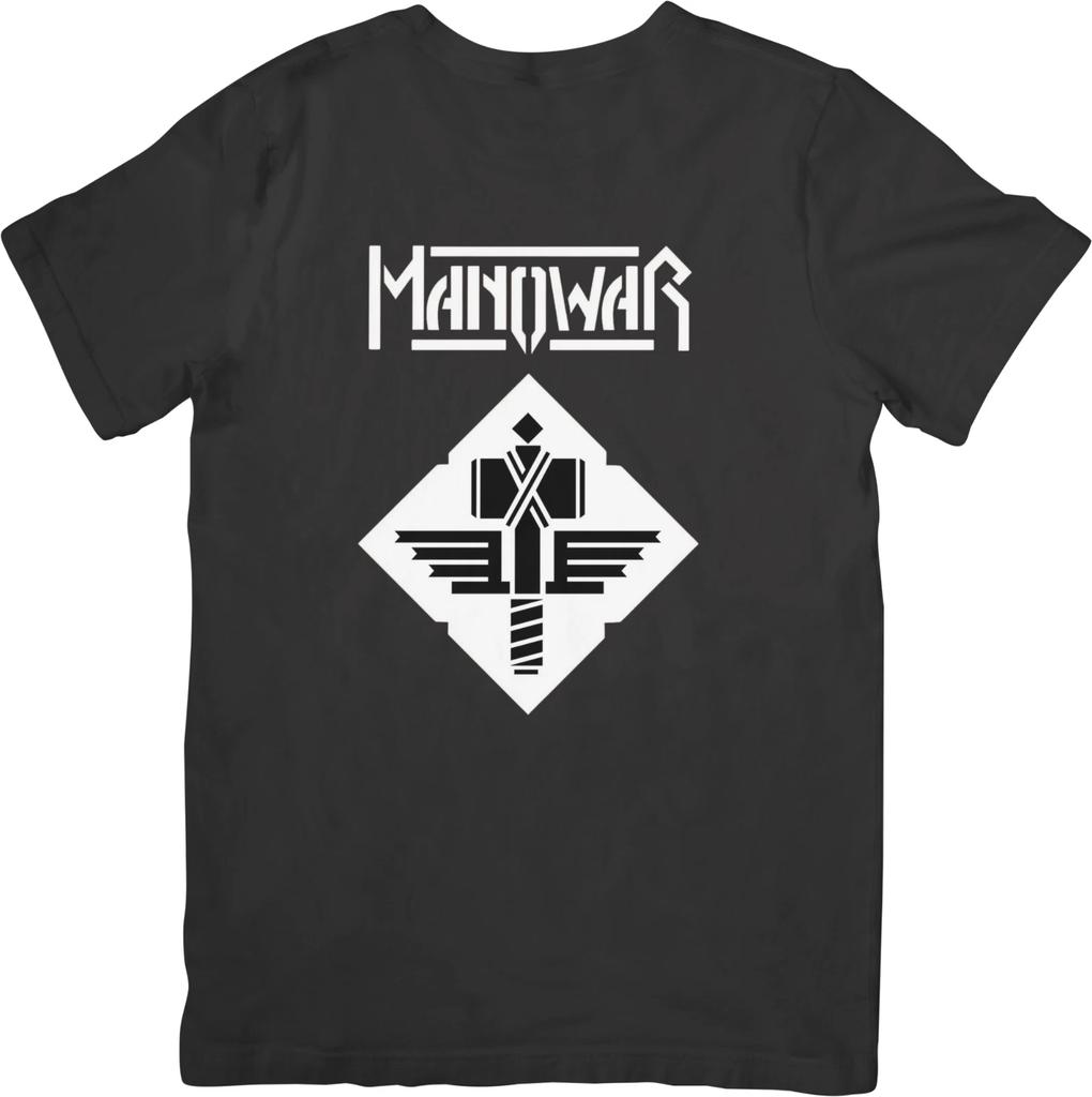 Manowar Heavy Metal Music Fit for Men & Women Quality Cotton T-Shirt Black