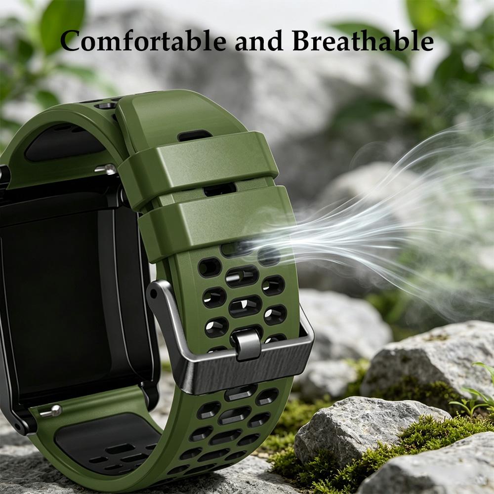 Stilvolles Silikon-Ersatzarmband für WHOOP 5.0 und Whoop 5.0MG Tracker Flexibles atmungsaktives verstellbares Armband Mehrere Farben