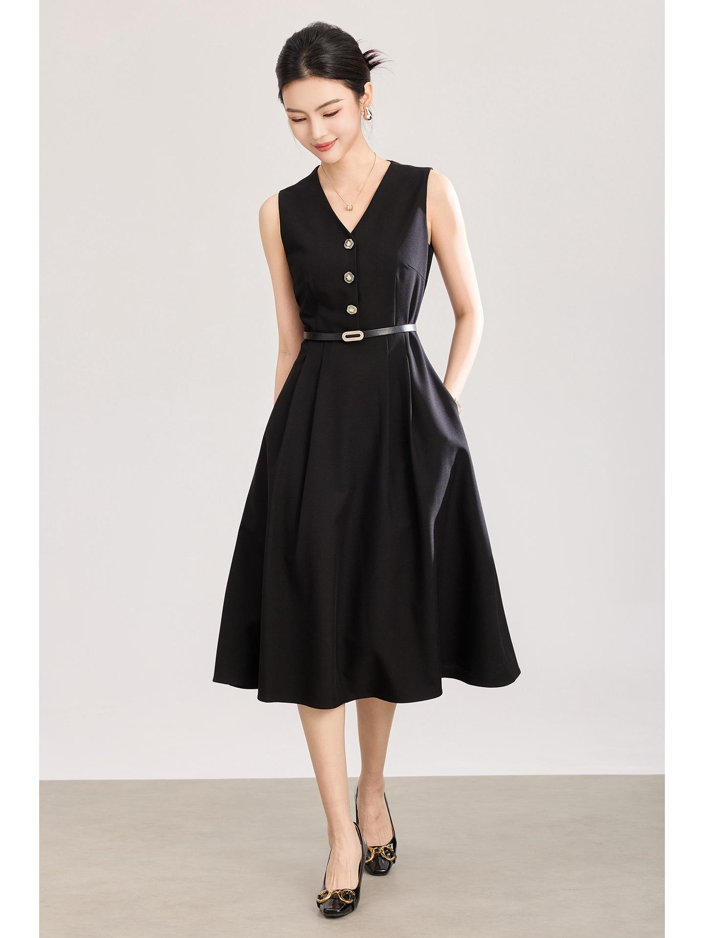 

Women s Slim-Fit Professional Vest Dress - Summer Style XXL чорний