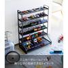 Yamazaki Miniature Car & Rail Toy Rack Black Approx. W51xD24xH65cm Tower Collection Stand Double-Sided 5019 Approx. 51x24x65cm