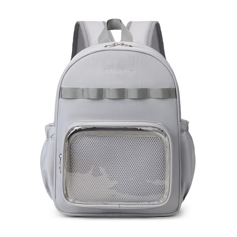 Transparent layer backpack women's 2025 new pain bag, small food, high value, junior high school backpack, large-capacity schoolbag
