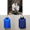 Autumn Winter Women Sweater With High Neck Knitted Fabric For Casual Lounge Wear