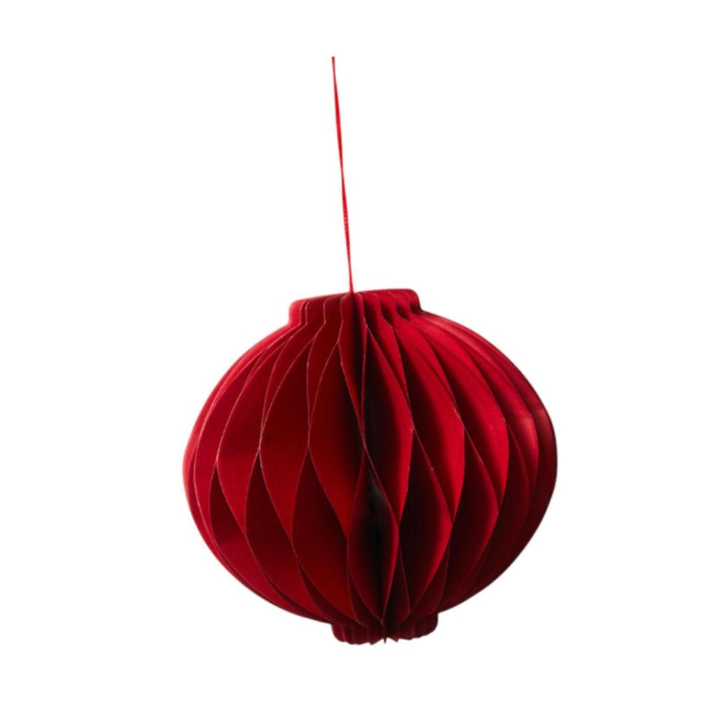 Spring Festival Red Paper Lantern Hanging Decoration Traditional Chinese Ornament for Indoor Party Door Window