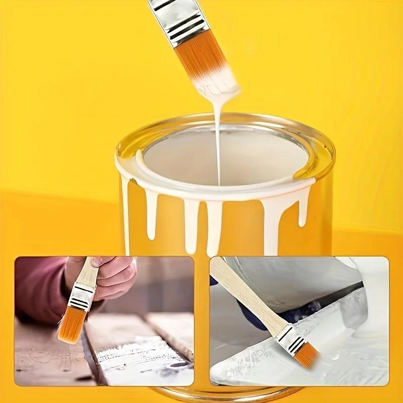 nylon brushes 6/12/18/32pcs short wooden handle art paint brushes watercolor brushes wall brushes art brushes cleaning tools