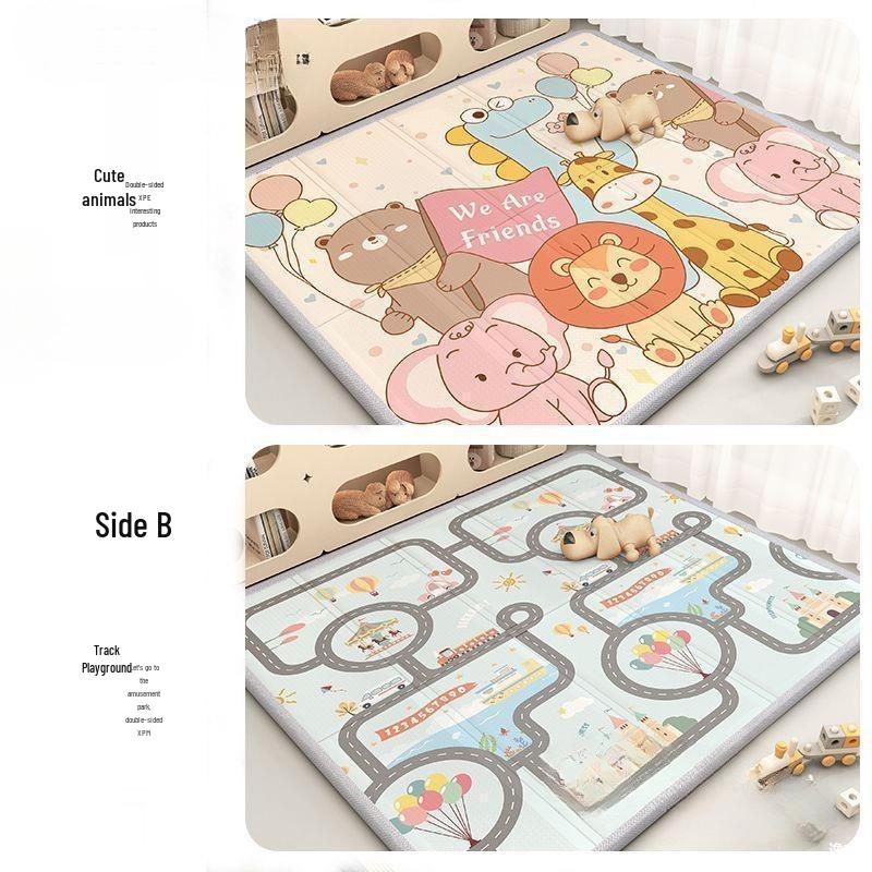 Dicke Faltbare Schaumstoff Krabbelmatte für Babys und Kinder - Geruchlos, Steckbar, Ideal für Wohnzimmer und Schlafzimmer