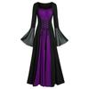 Halloween Medieval Renaissance Vampire Dress for Women Vintage Cosplay Pirate Costume Witch Carnival Dress Up Party 2025