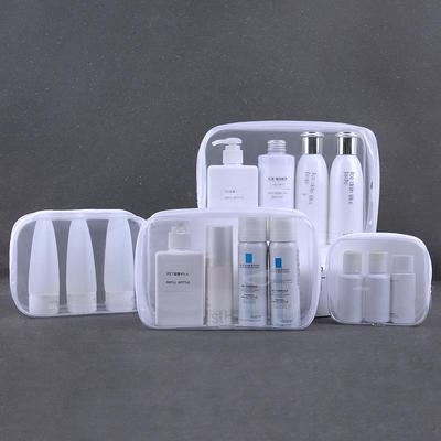 Ensemble de Sacs Cosmétiques de Voyage en PVC Transparent - Imperméable, Grande Capacité, 4 Pièces