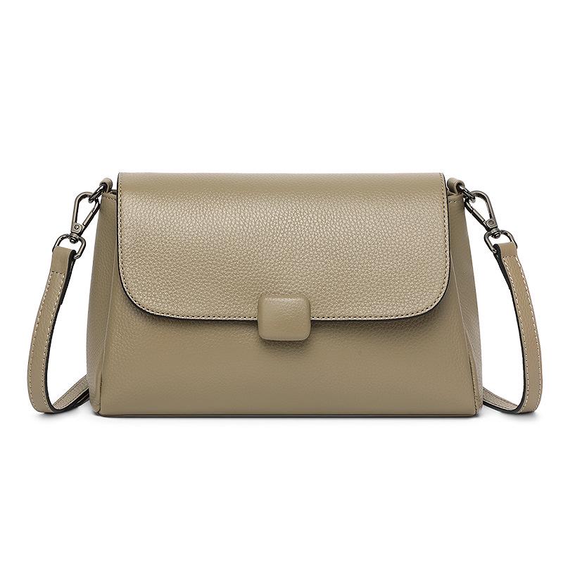 Borsa a Tracolla da Donna in Vera Pelle - Alla Moda, Versatile, Borsa a Spalla Antifurto per Mamme, Piccola Taglia, Estate 2026