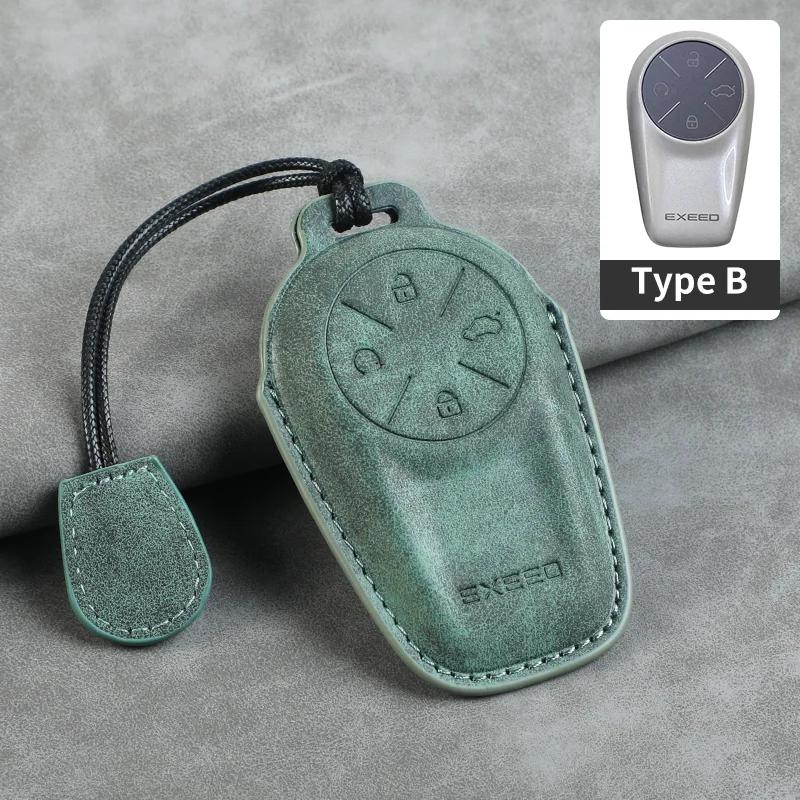 Leather Car NFC Card Smart Remote Key Fob Case Full Cover Holder Shell For ICAR Chery Exeed RX VX LX TXL FL 2024 Accessories