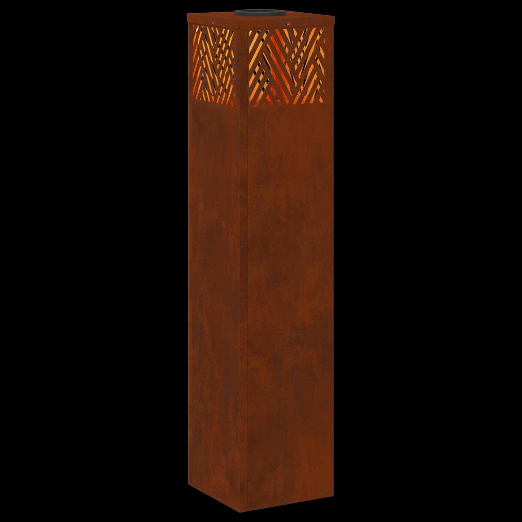 Solar LED Path Light 2 Pcs Bronze Weatherproof Steel