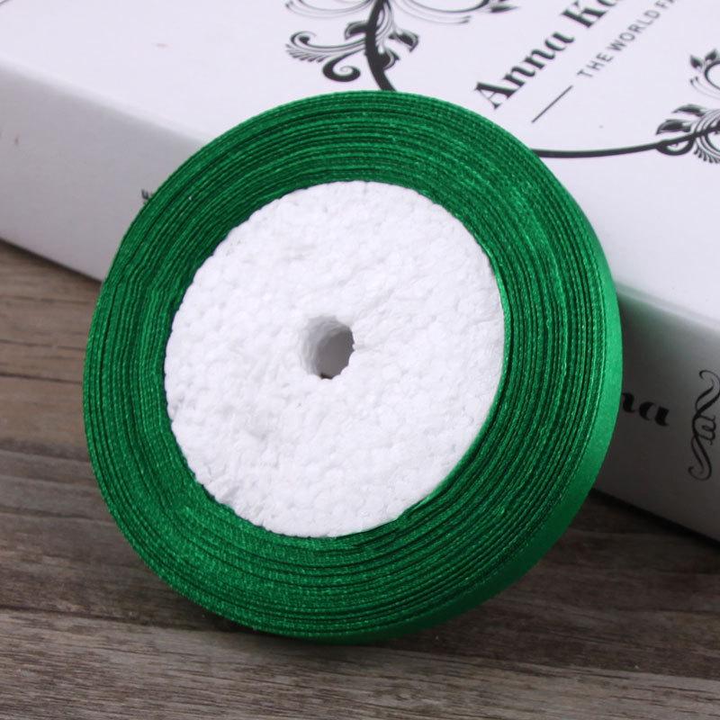 Panglică împletită din satin auriu de 1 cm, bandă de pânză de mătase de 10 mm pentru ambalaje de Crăciun și împachetarea cadourilor